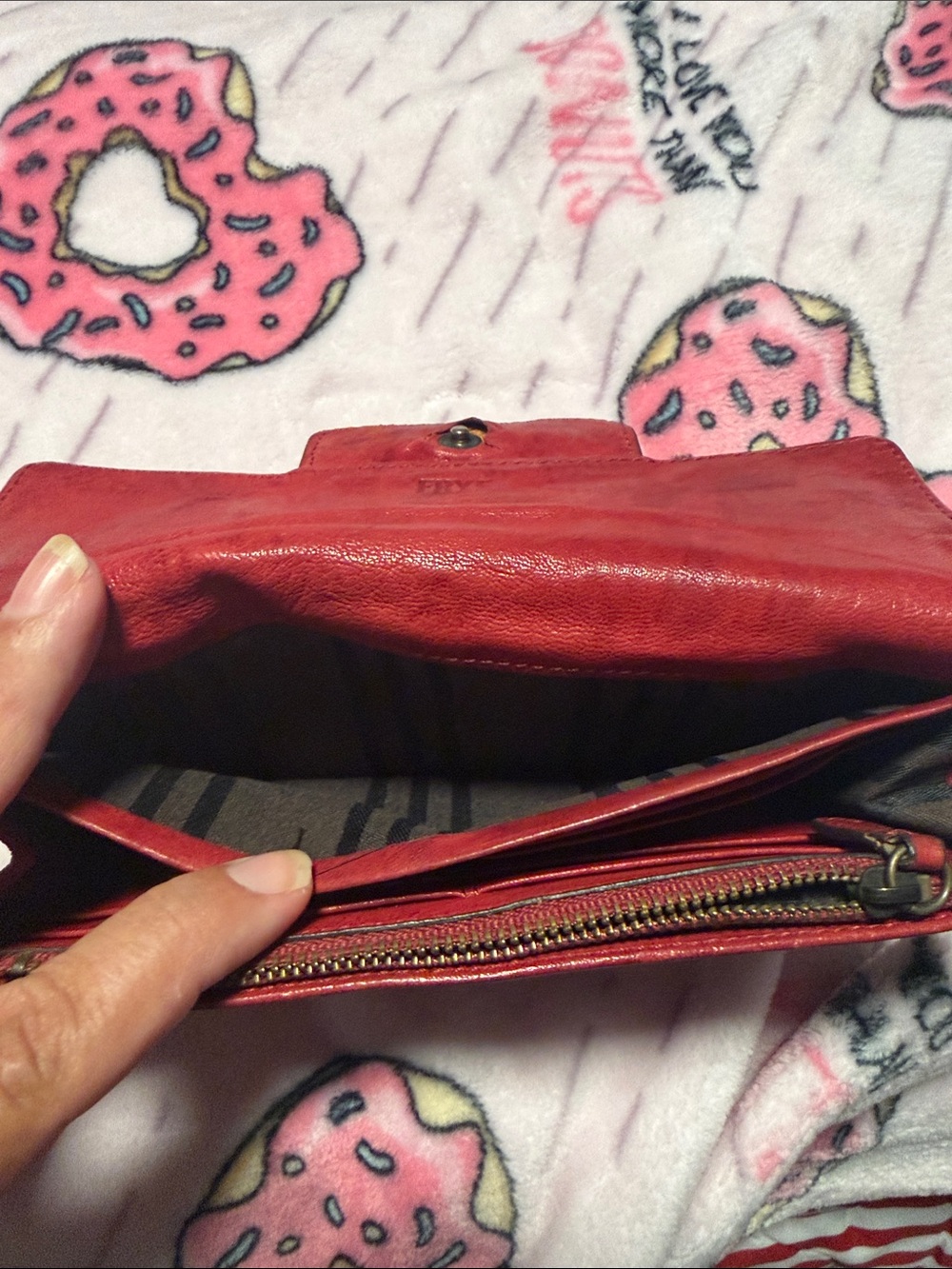 Frye Red Leather Wallet - Picture 6 of 9